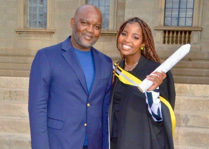 Pitso Mosimane and his Daughter