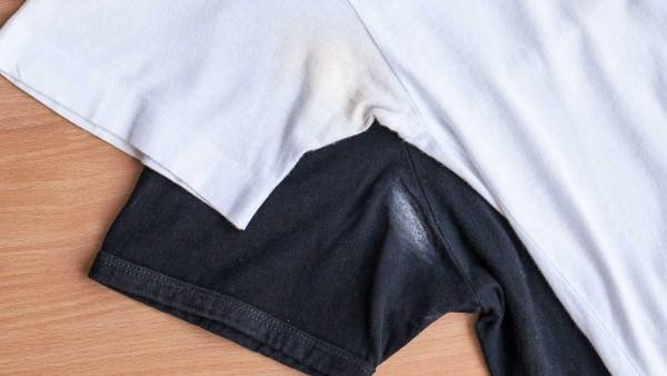 Stains under the arms of clothes