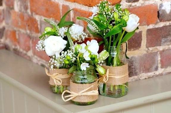 Flower Pot with Jam Jar