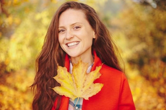 Using autumn leaves