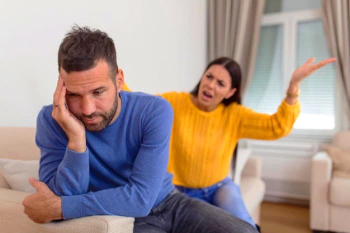 Blaming the spouse.