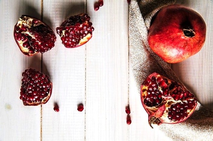 seeded pomegranates