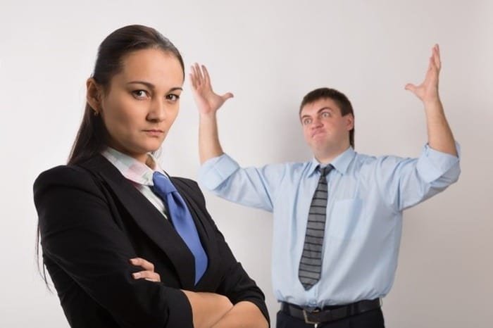 Female employee.