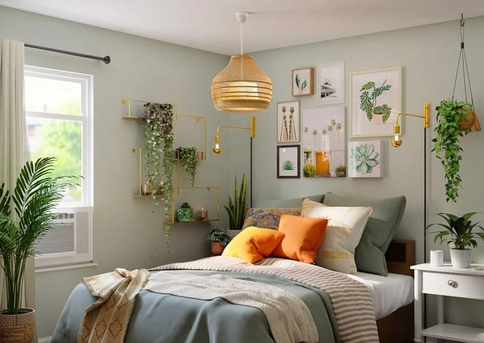 Cluttered bedroom
