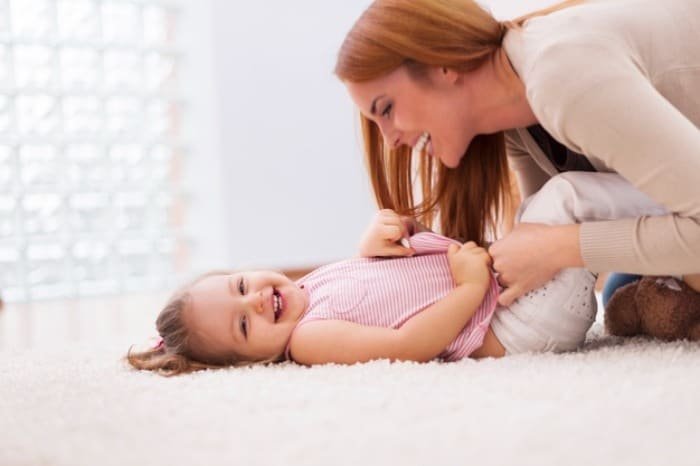 Children falling backwards