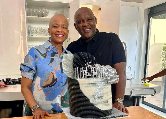 Pitso Mosimane and his Wife