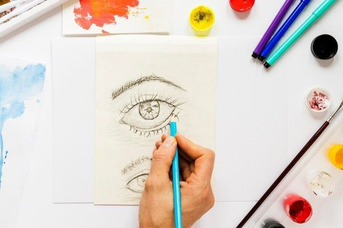 Drawing eyes