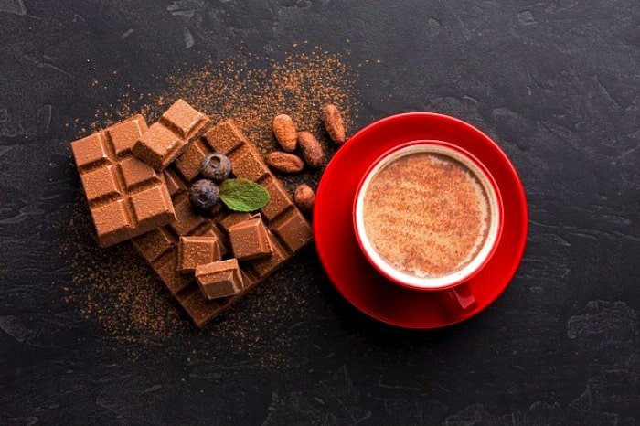 Drinking coffee