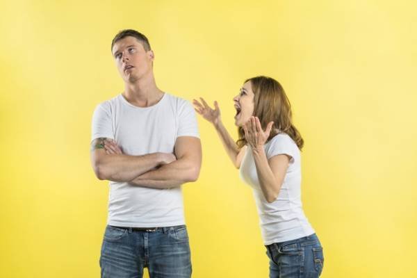 Not listening to a spouse