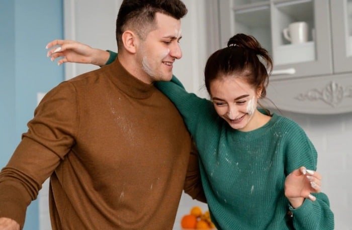 Happy couples.