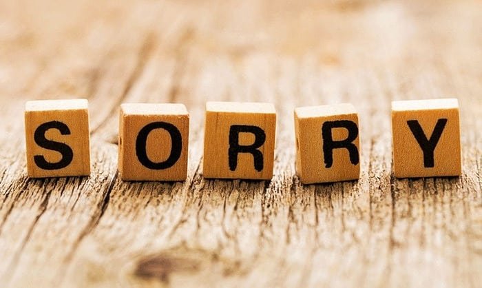 Apologizing