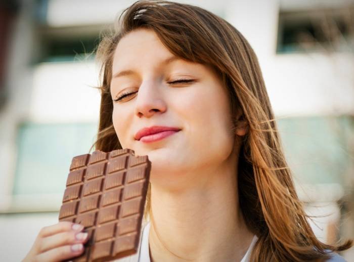 Consuming chocolate