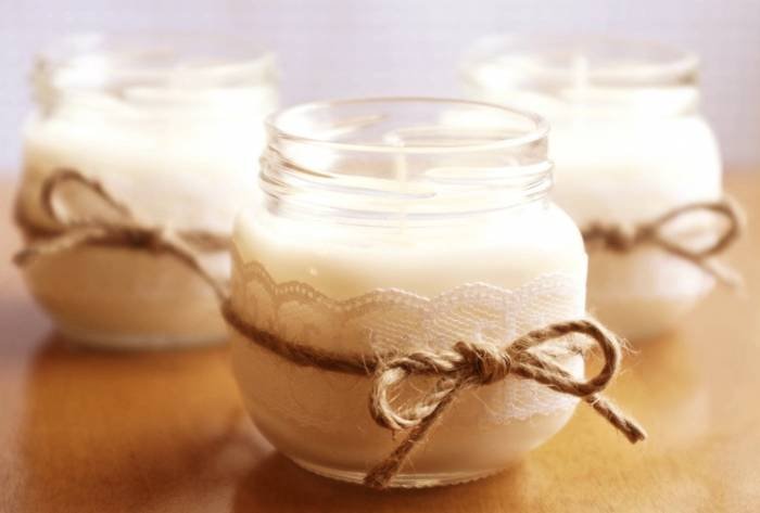 Candle with Jam Jar